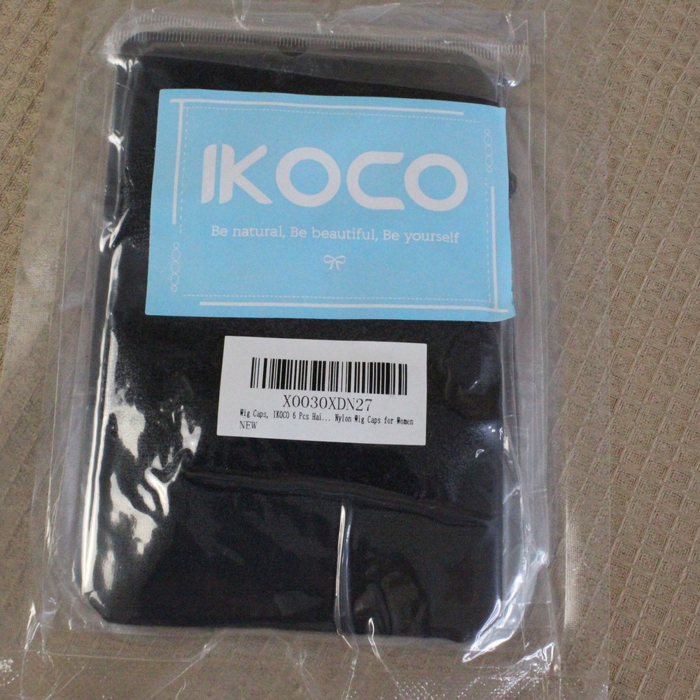 IKOCO 6 Pcs Black Nylon Wig Caps Women One Size Minimalist Cosplay Essential NEW